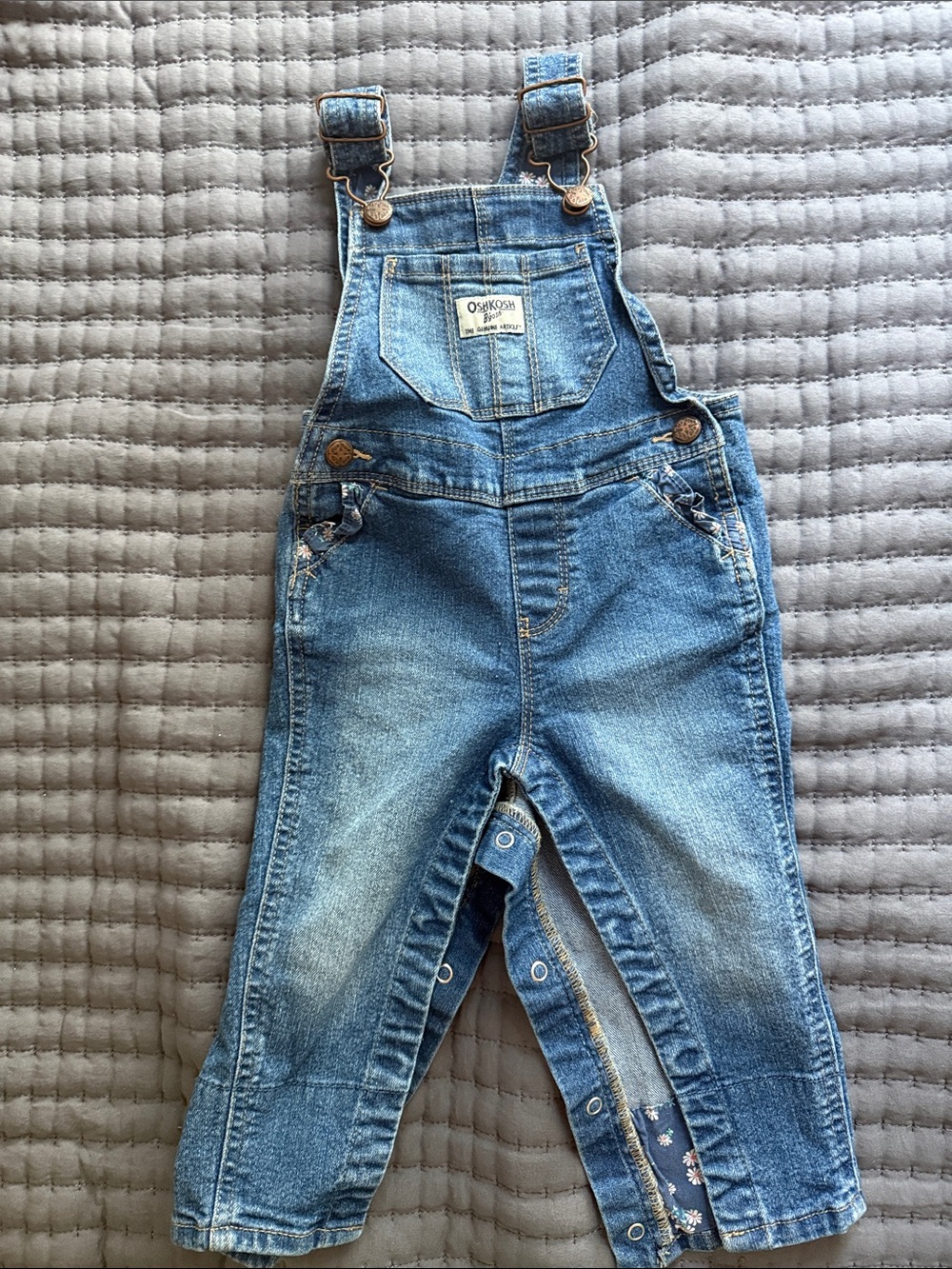 OshKosh B'gosh Light Blue Baby Denim Overalls